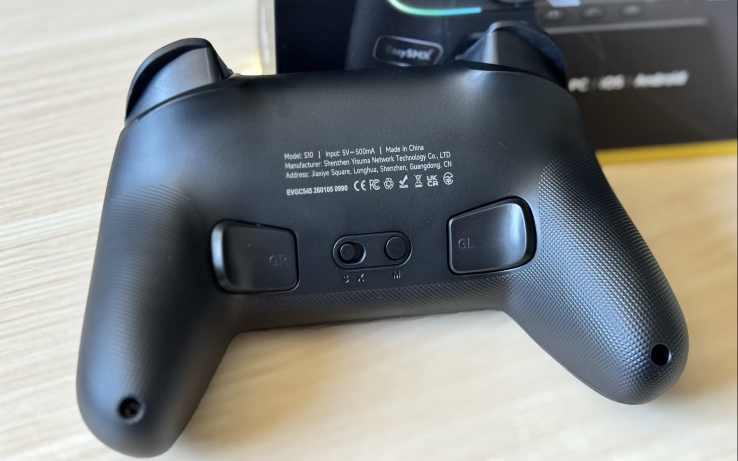 Rückseite des EasySMX S10 Controllers