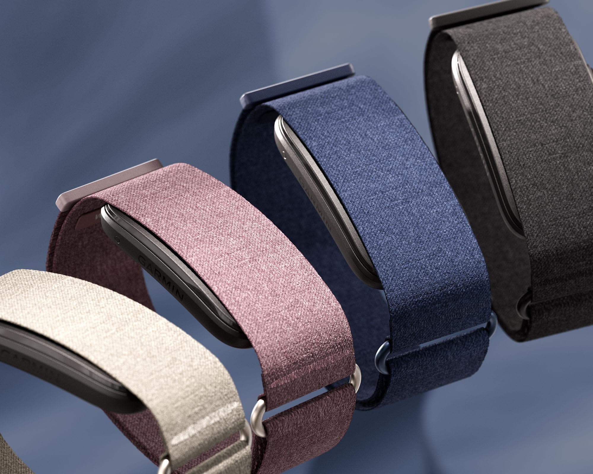 Das Garmin Cirqa Smart Band in vier Farben