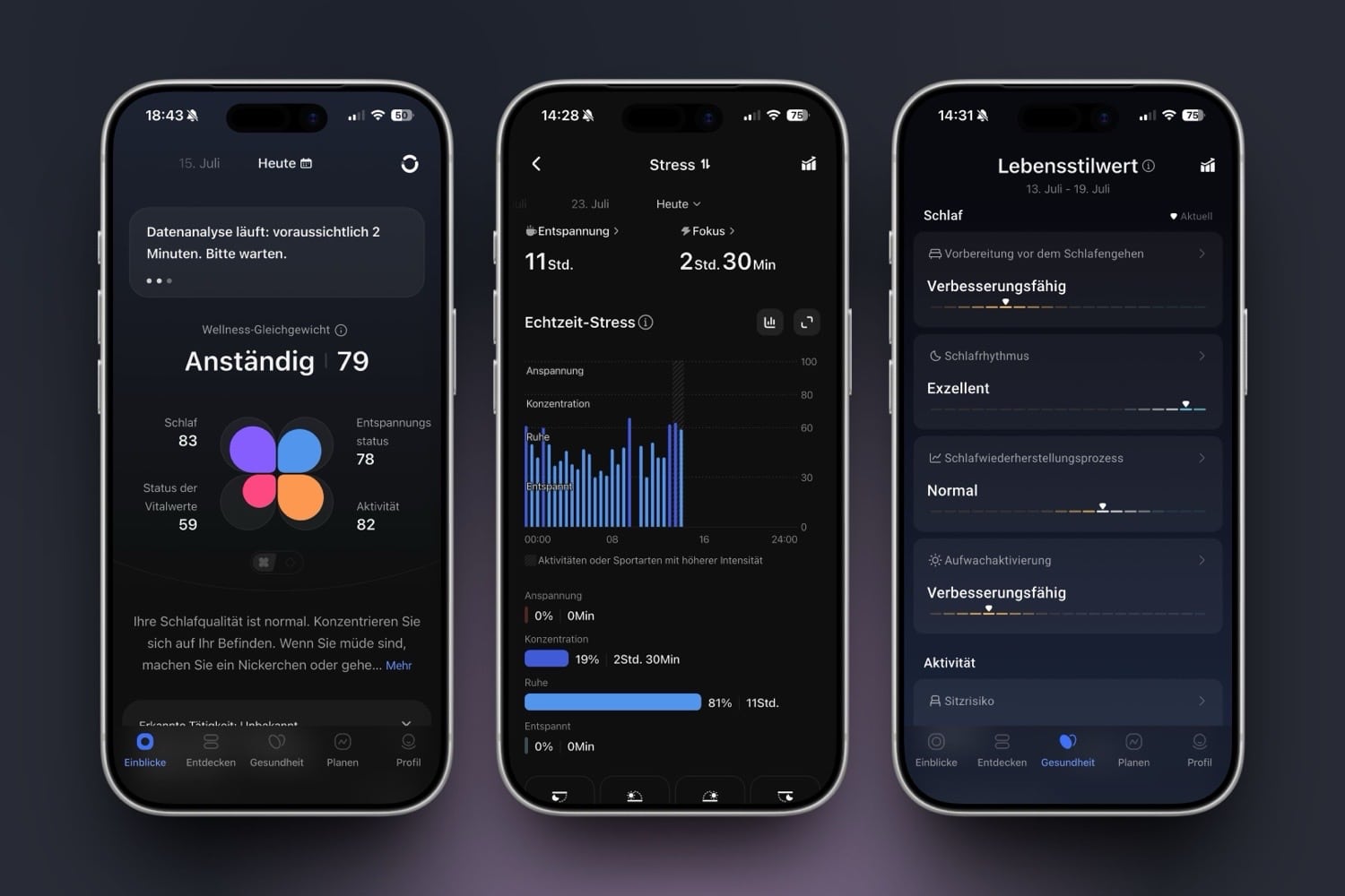 RingConn-App auf einem iPhone