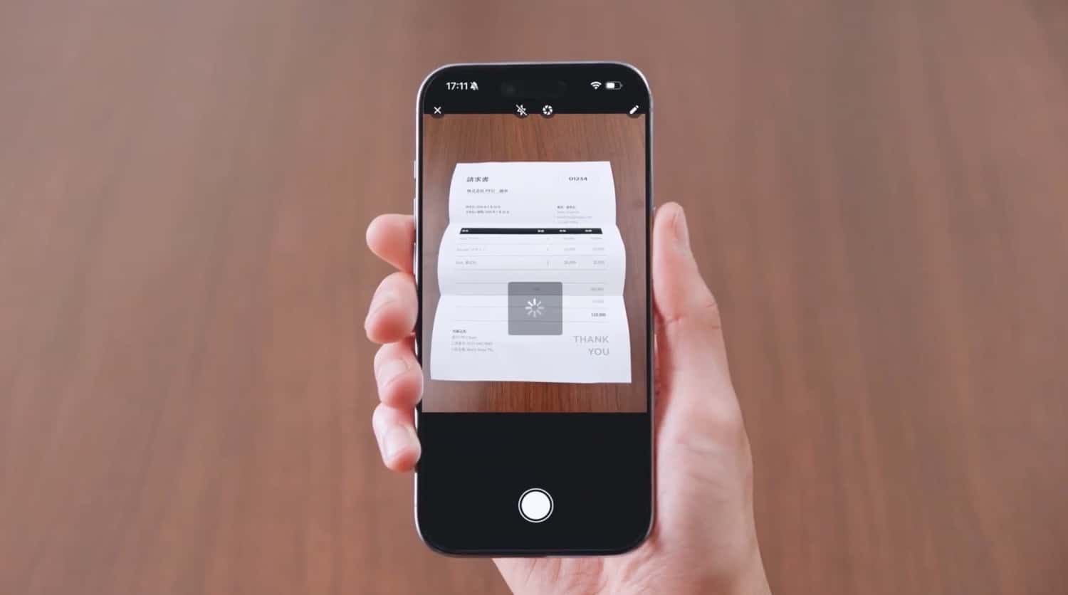 ScanSnap-App auf einem iPhone mit einem gescannten Dokument.