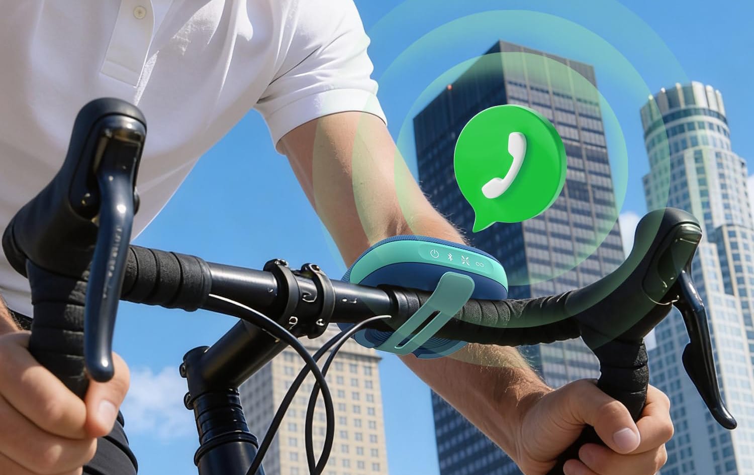 Tribit StormBox Micro 3 ist an einem Fahrrad befestigt