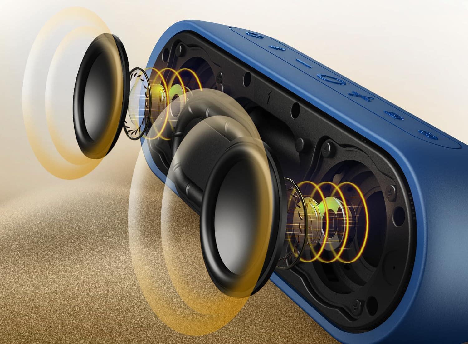 Tribit XSound Plus 2 mit Lautsprecher-Illustration