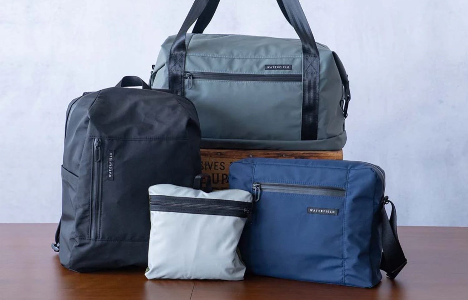 WaterField Designs Packable Collection mit vier verschiedenen Taschen