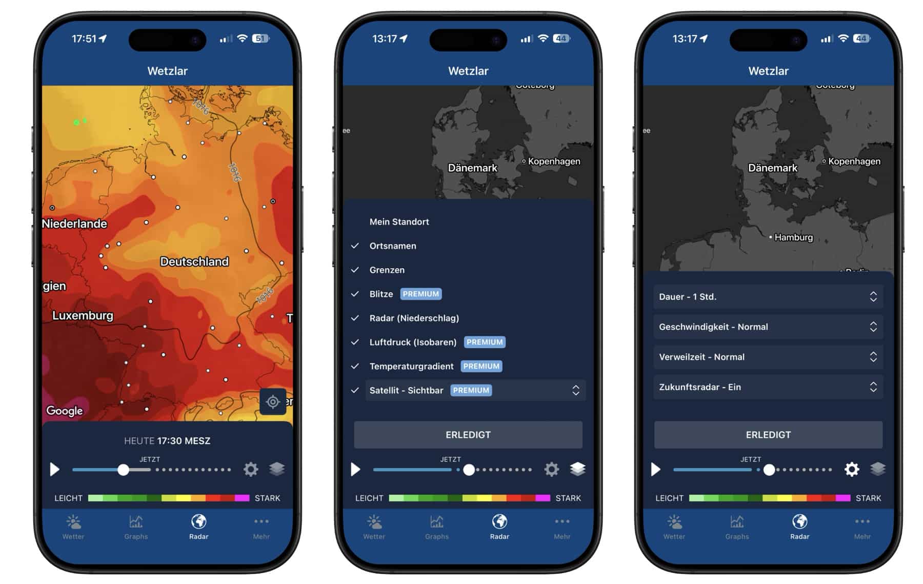 Radar in WeatherPro
