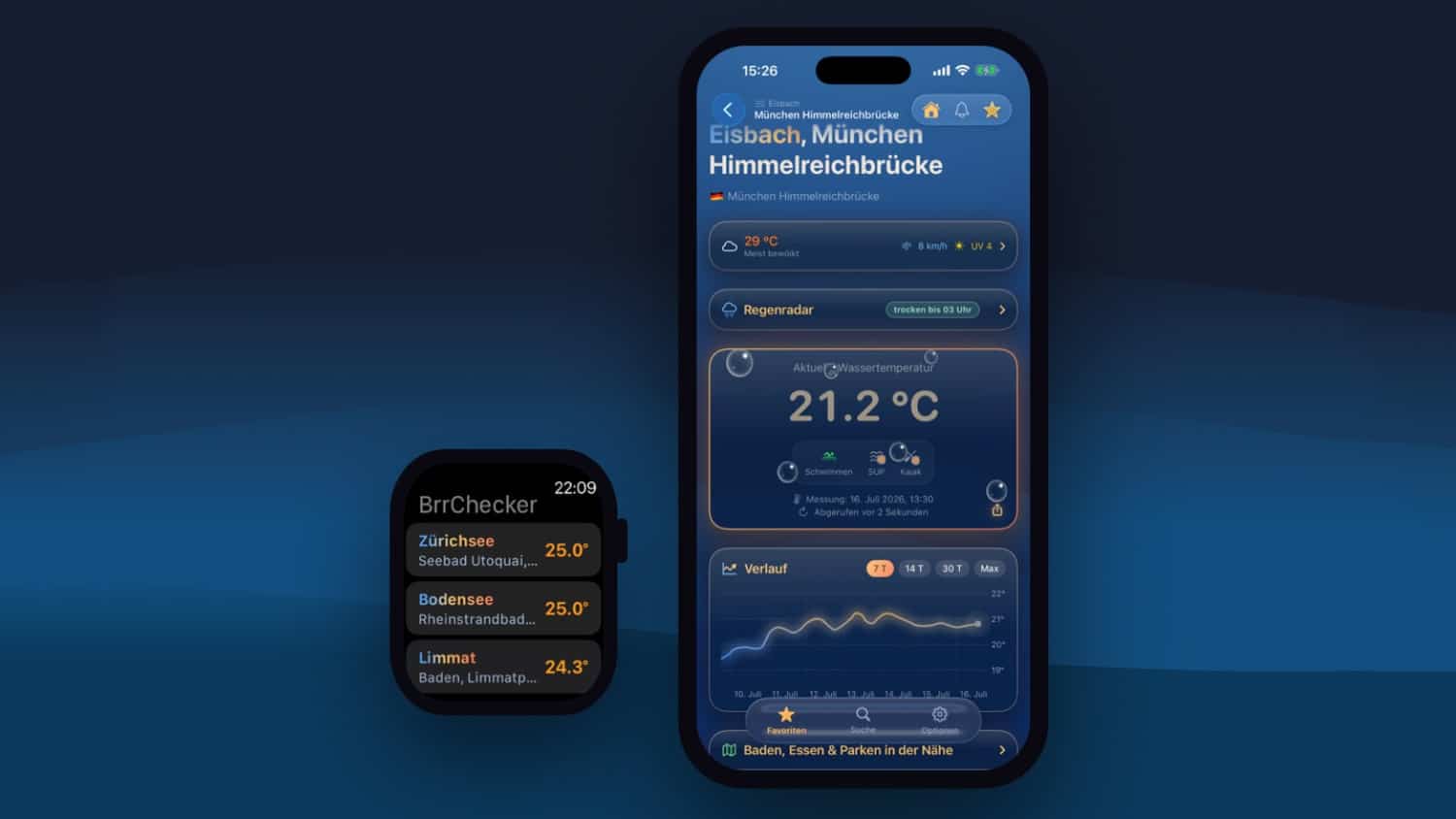 BrrChecke auf iPhone und Apple Watch