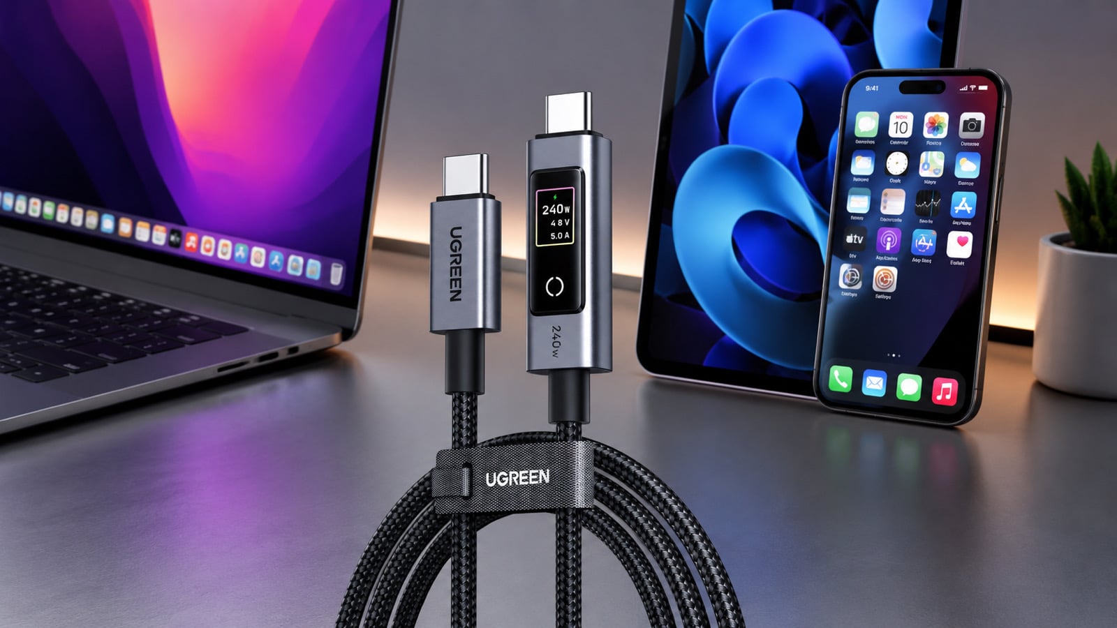 Ugreen USB-C-Kabel mit Display