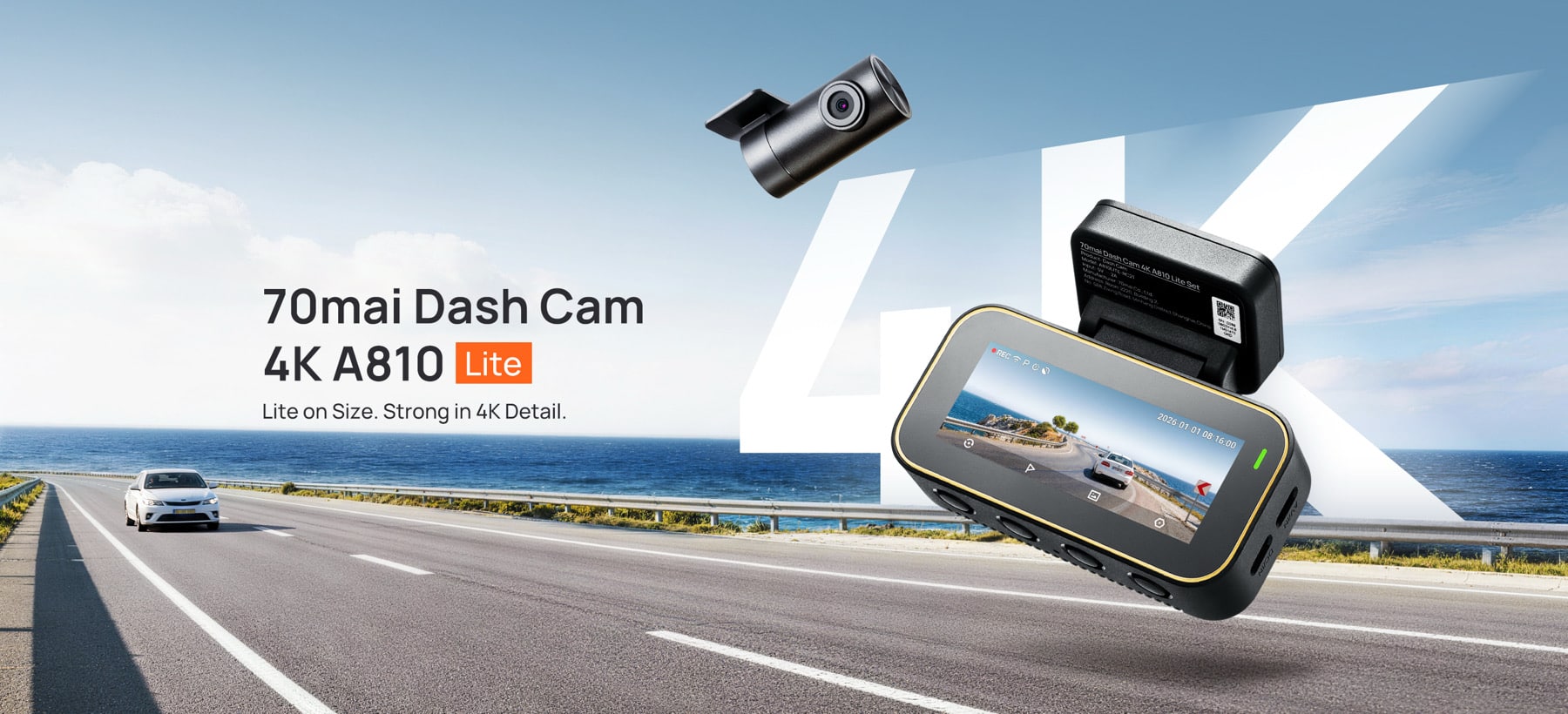 70mai 4K Dash Cam A810 Lite