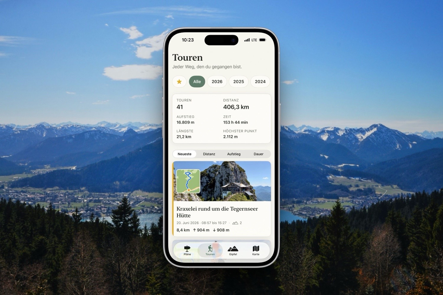 <span class="entry-title-primary">Above: Neue Wander-App hilft bei Planung, Orientierung und Erinnerungen</span> <span class="entry-subtitle">Fairer Einmalkauf für unbegrenzte Wanderungen</span>