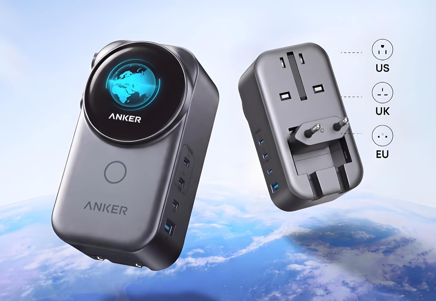 Der Anker Nano Travel Adapter in Grau