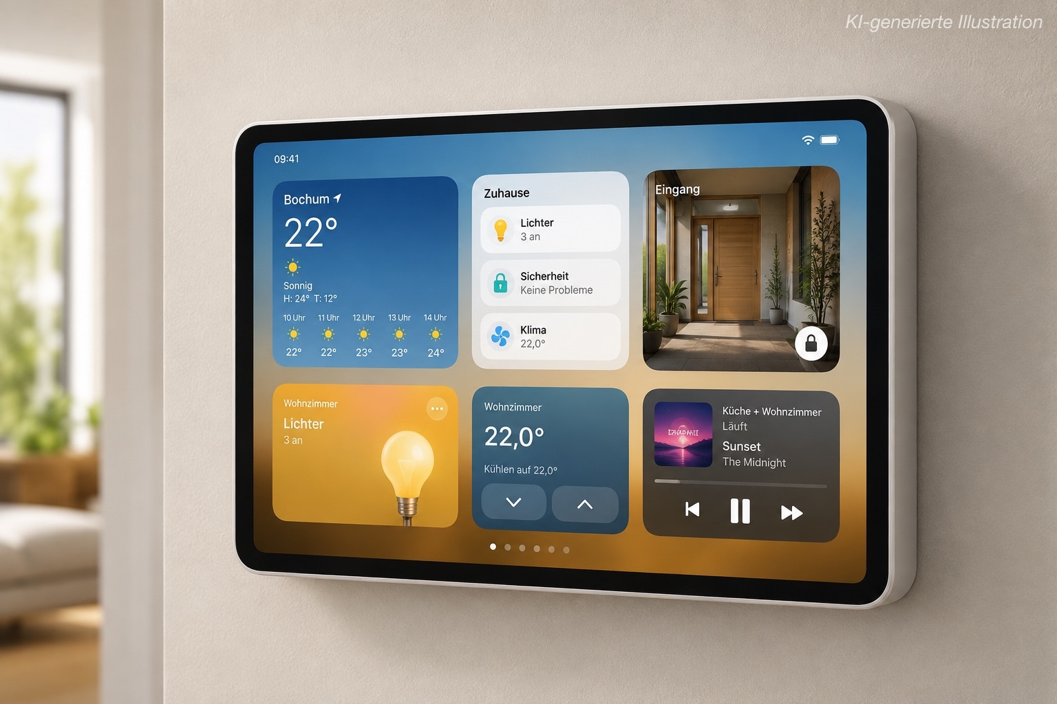 Apple Home Hub an der Wand