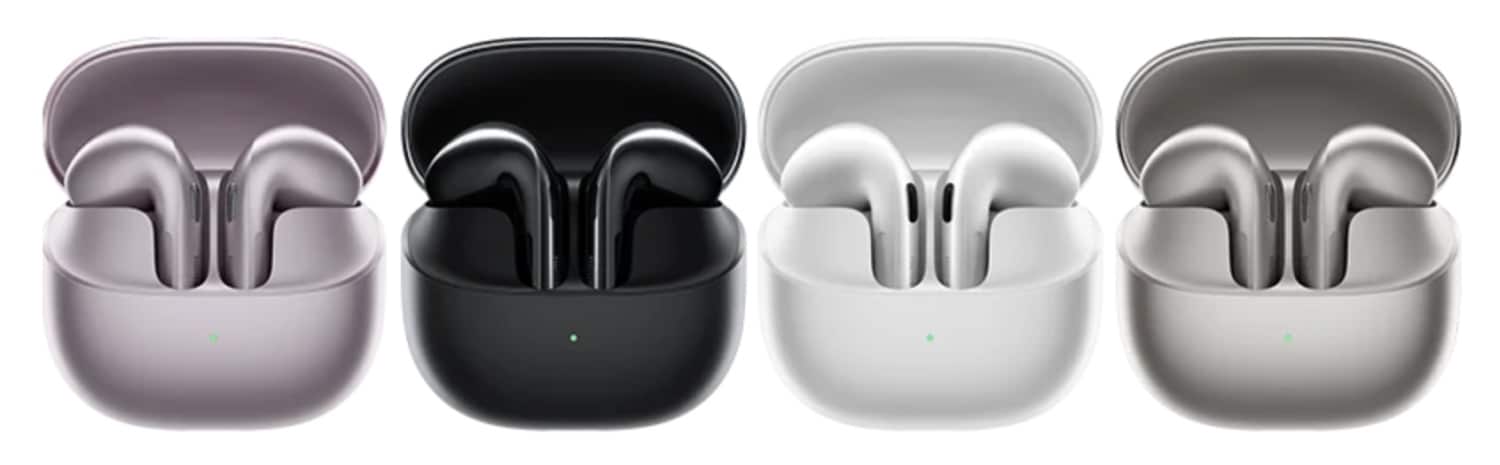 Alle vier Farbvarianten der Xiaomi Buds 6