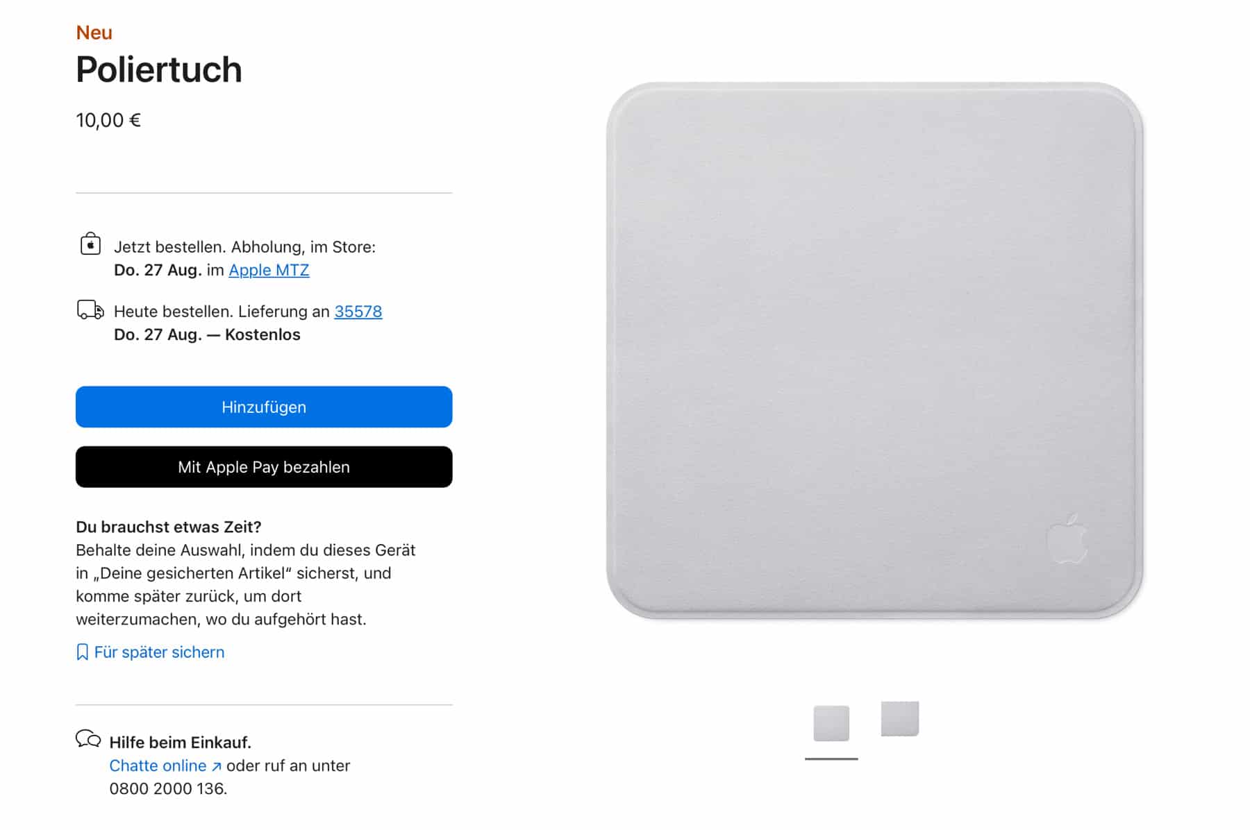 Apple Poliertuch