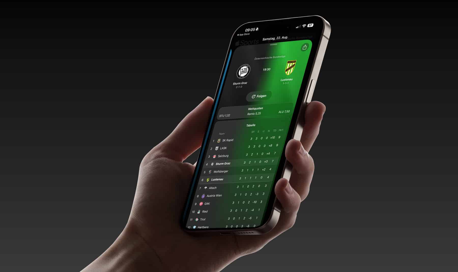 <span class="entry-title-primary">Apple Sports integriert österreichische Bundesliga</span> <span class="entry-subtitle">Neues Update ist da</span>