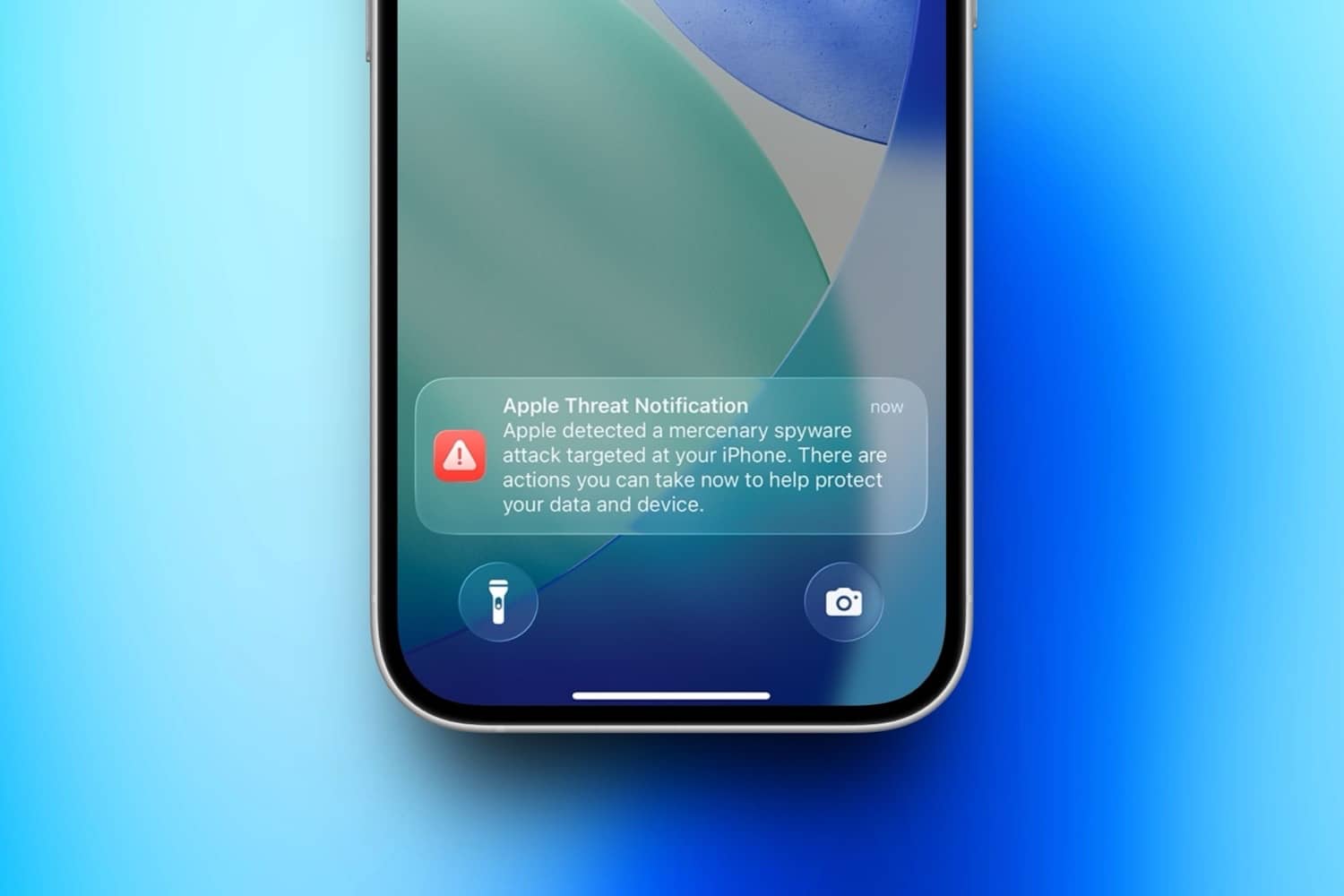 Bedrohungsnachricht als Push-Mitteilung auf einem iPhone