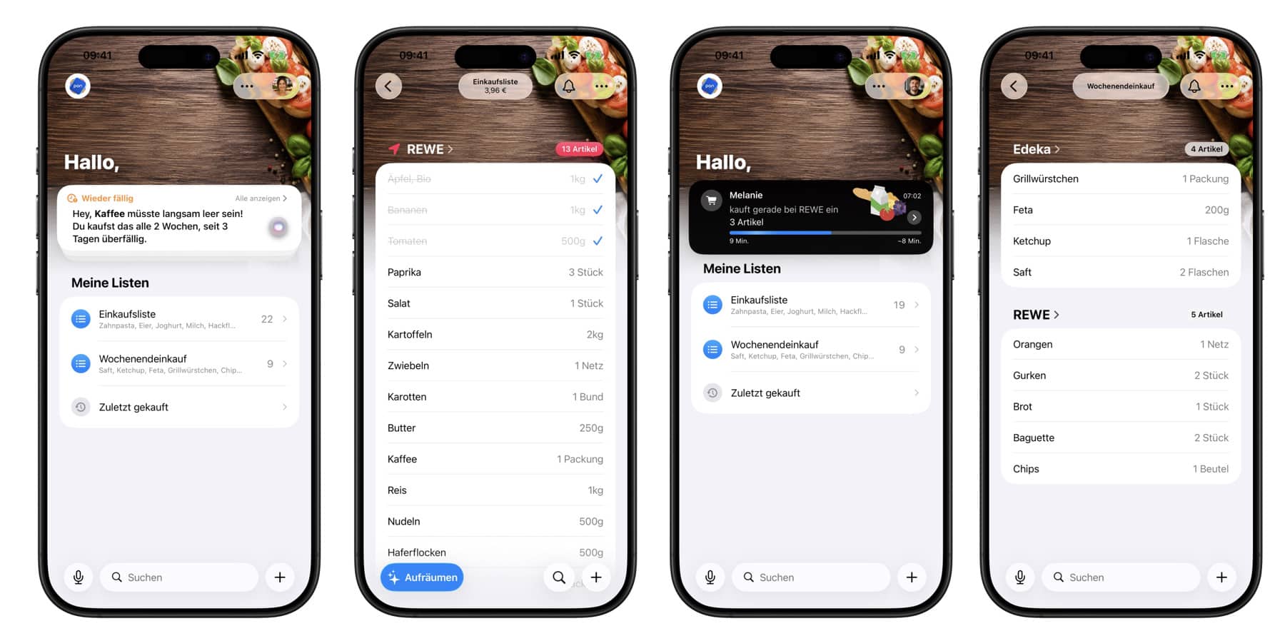 Pon Einkaufsliste auf dem iPhone