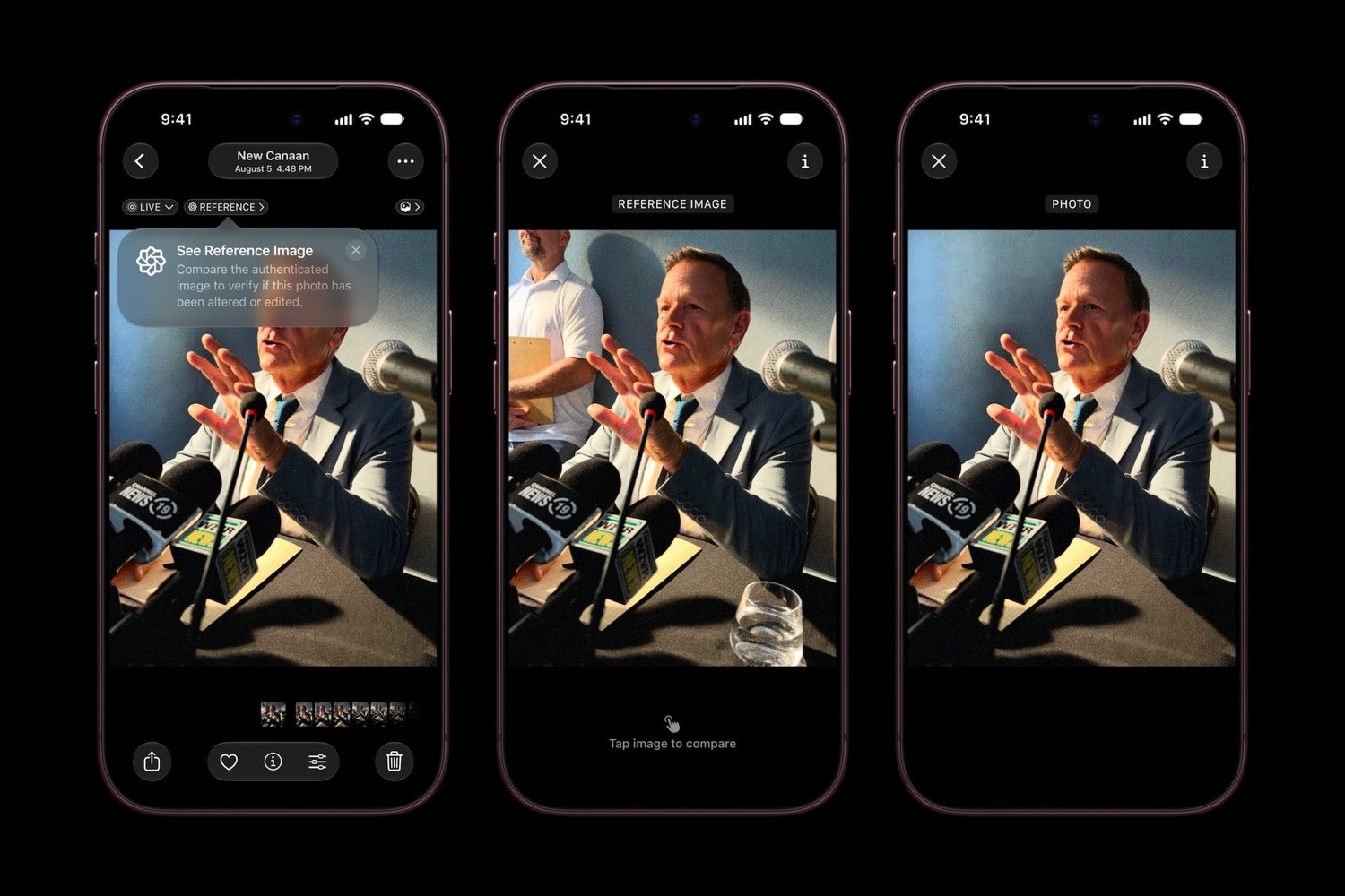 Apple Reference Image auf einem iPhone 18 Pro