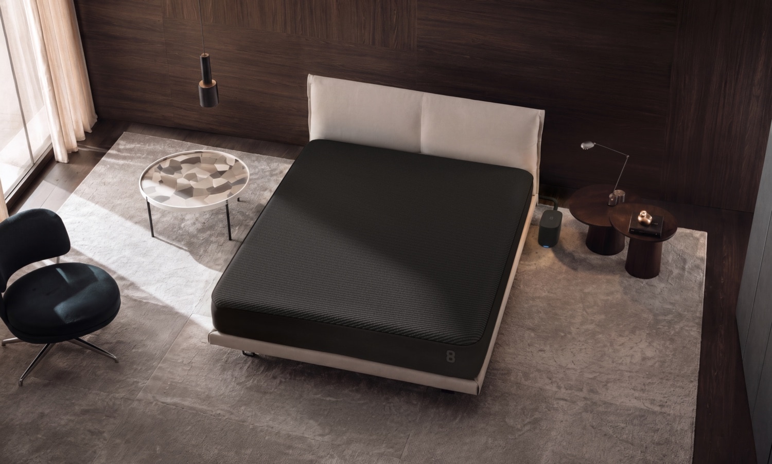 Eight Sleep Pod 6 in einem Doppelbett
