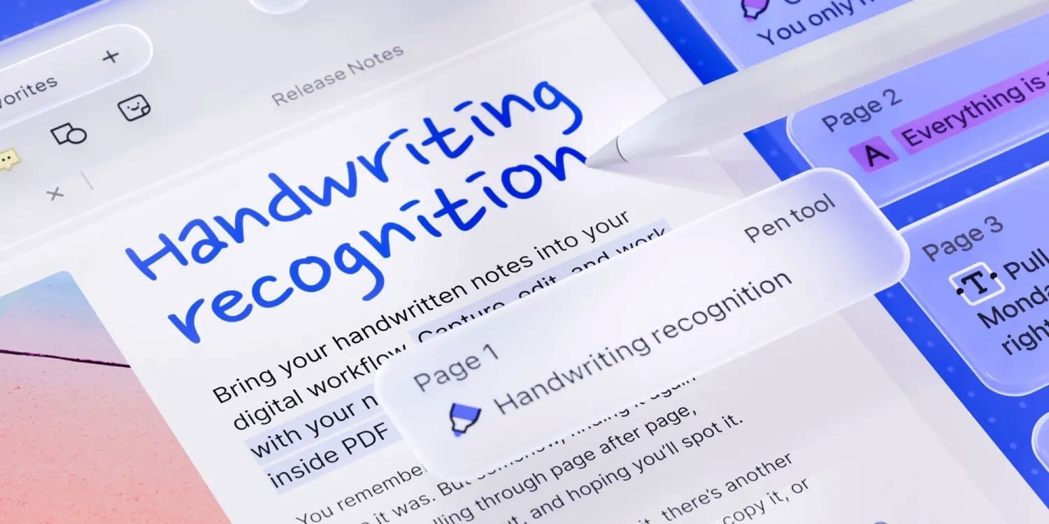 Handschrifterkennung in PDF Expert