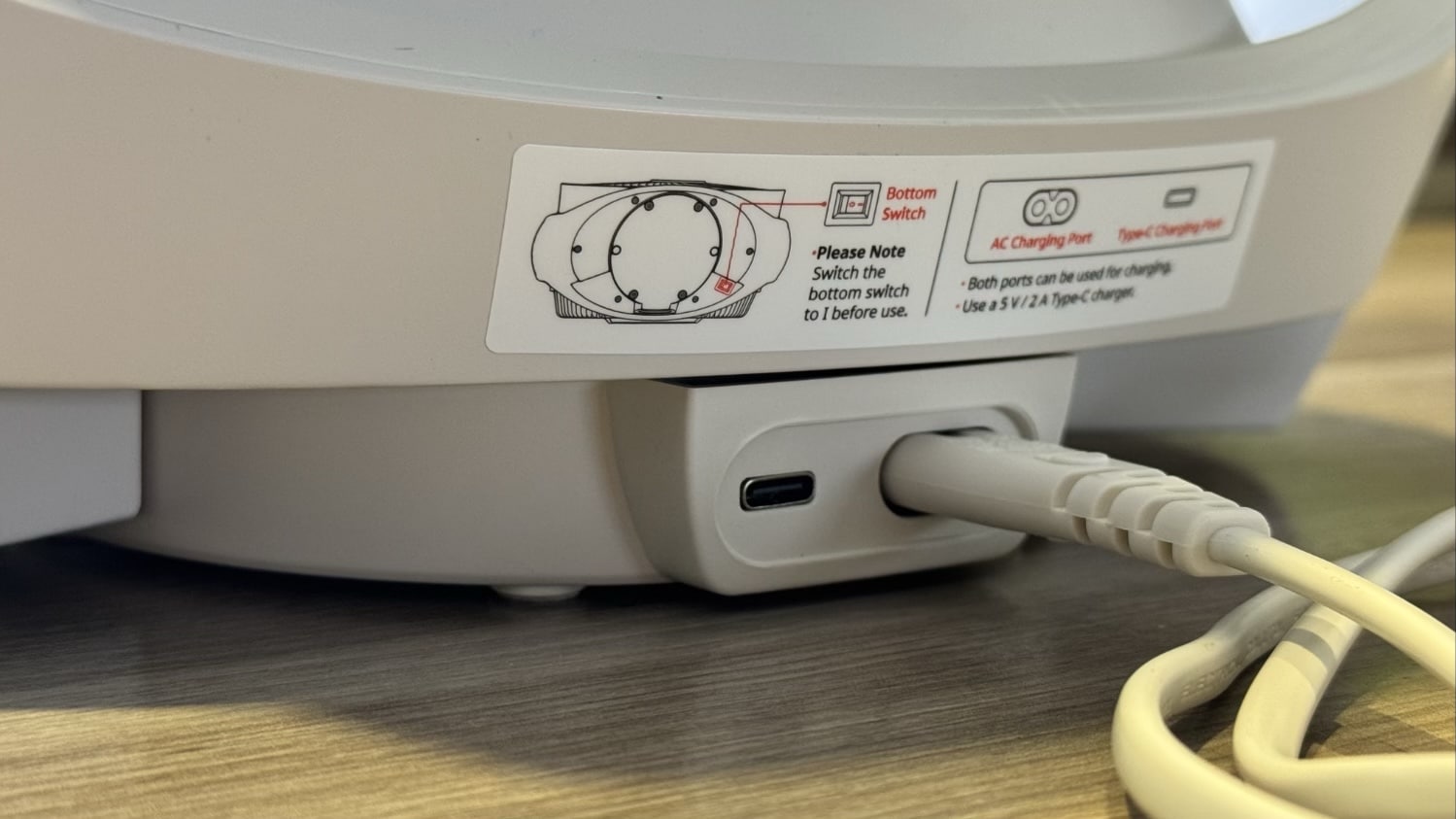Rückseite des SwitchBot Battery Circulator Fan Pro 2