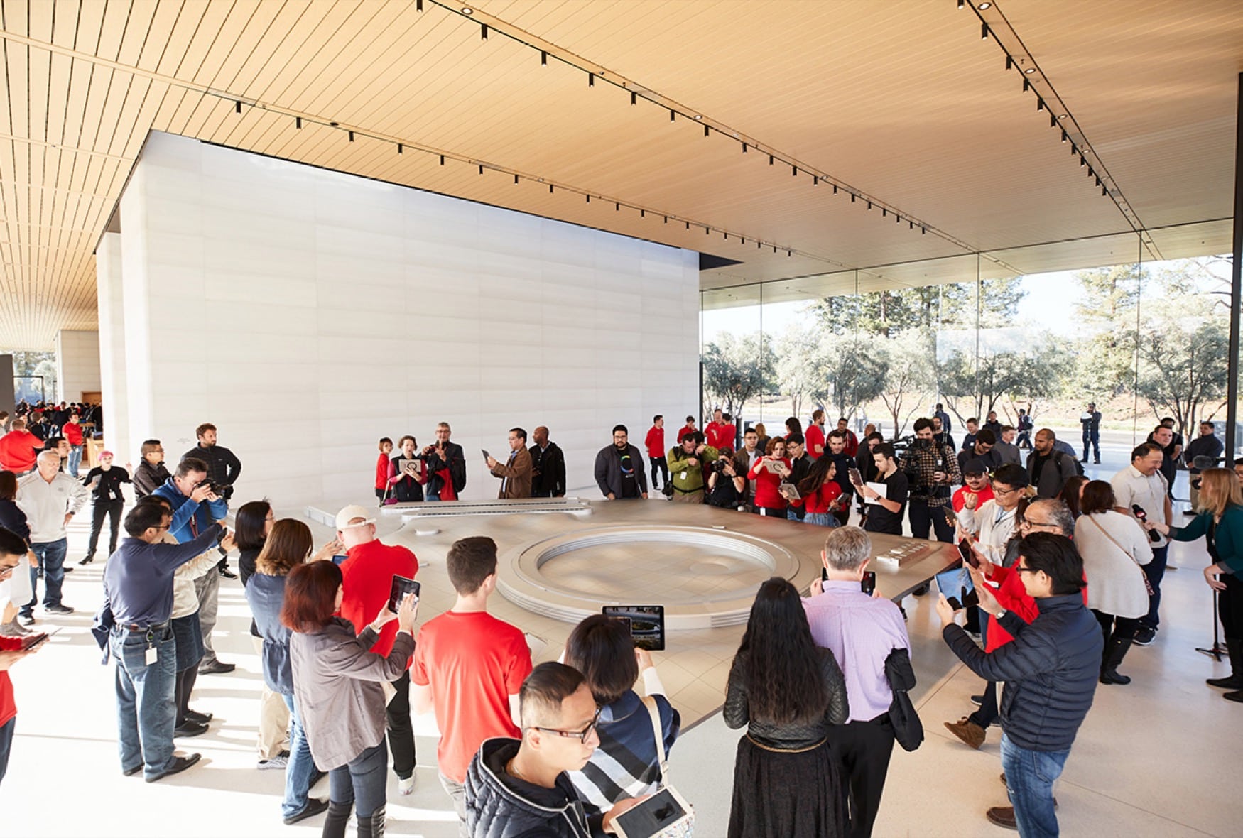 3D-Modell des Apple Parks im Apple Park Visitor Center