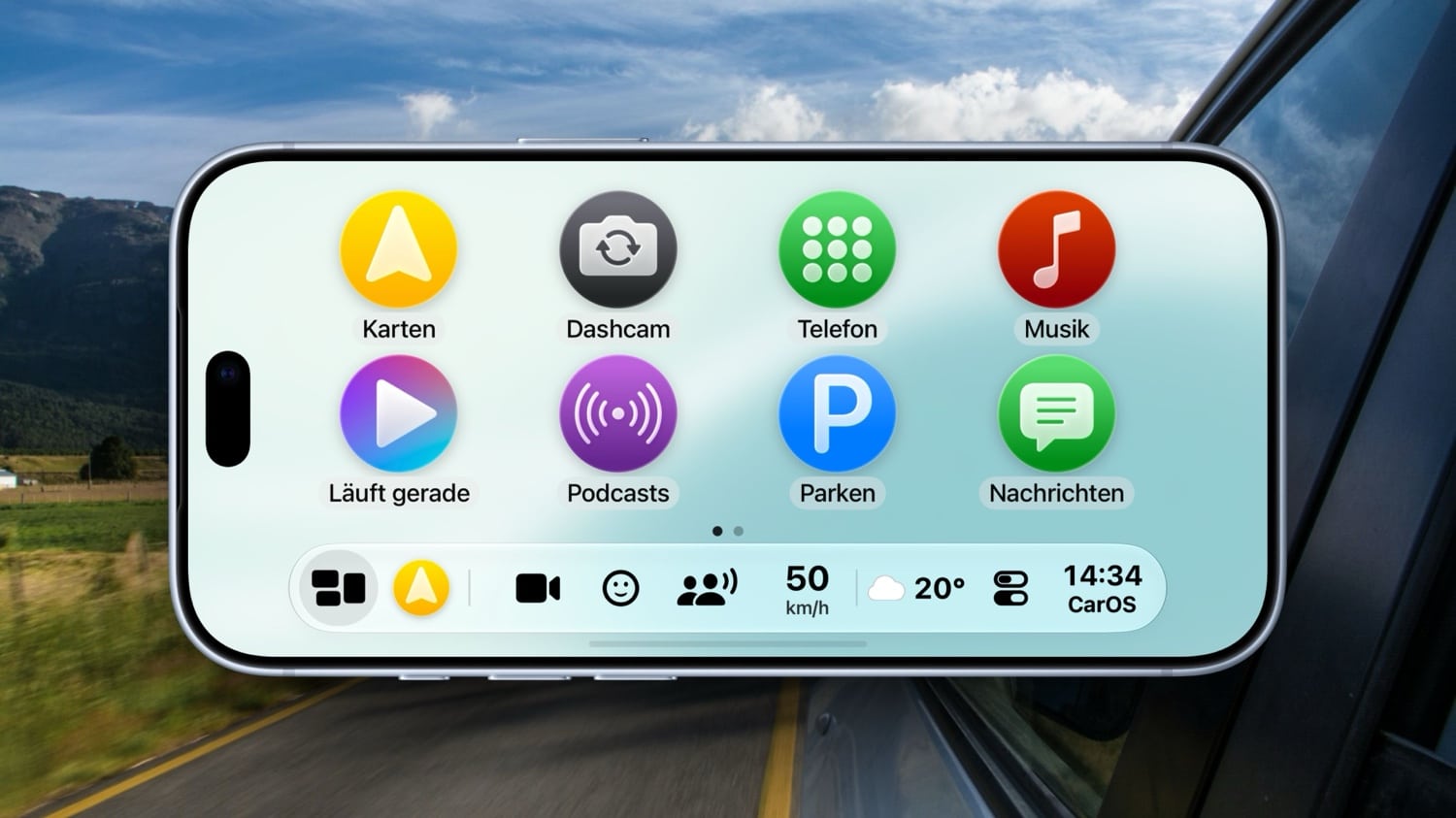 <span class="entry-title-primary">CarOS für iOS: Das iPhone wird zum smarten Auto-Cockpit</span> <span class="entry-subtitle">Mit Navigation, Dashcam, Radio und mehr</span>