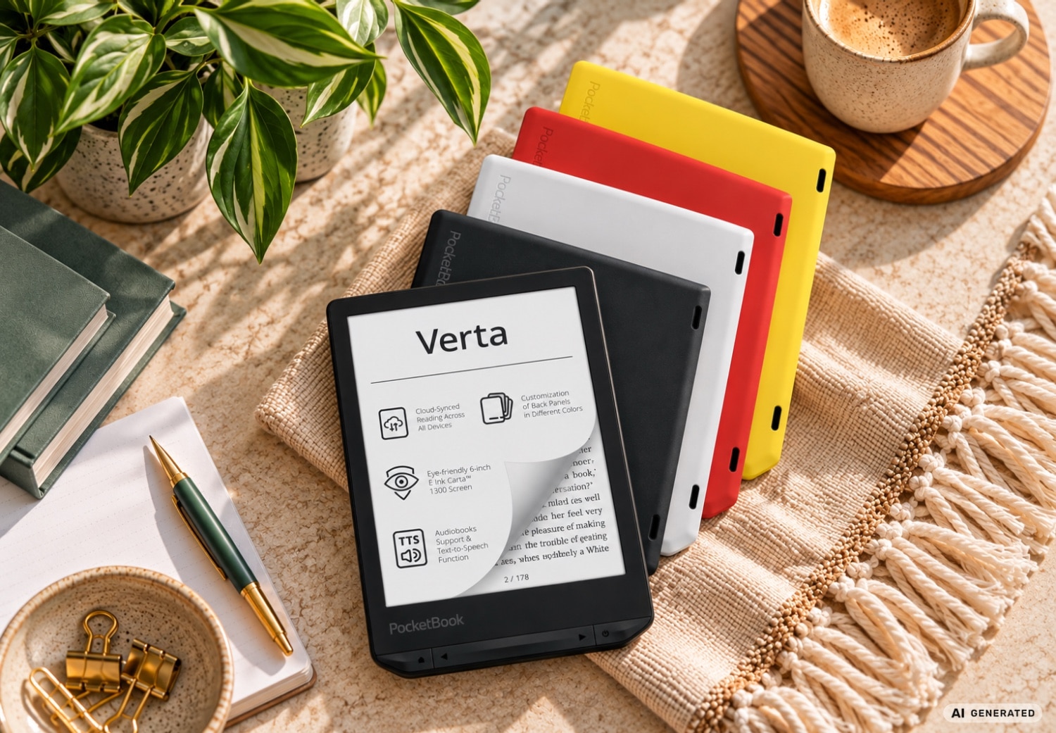 <span class="entry-title-primary">PocketBook Verta und Verta Color: Neue E-Reader bringen frische Farben mit</span> <span class="entry-subtitle">Auch E-Note InkPad Eo 2 vorgestellt </span>