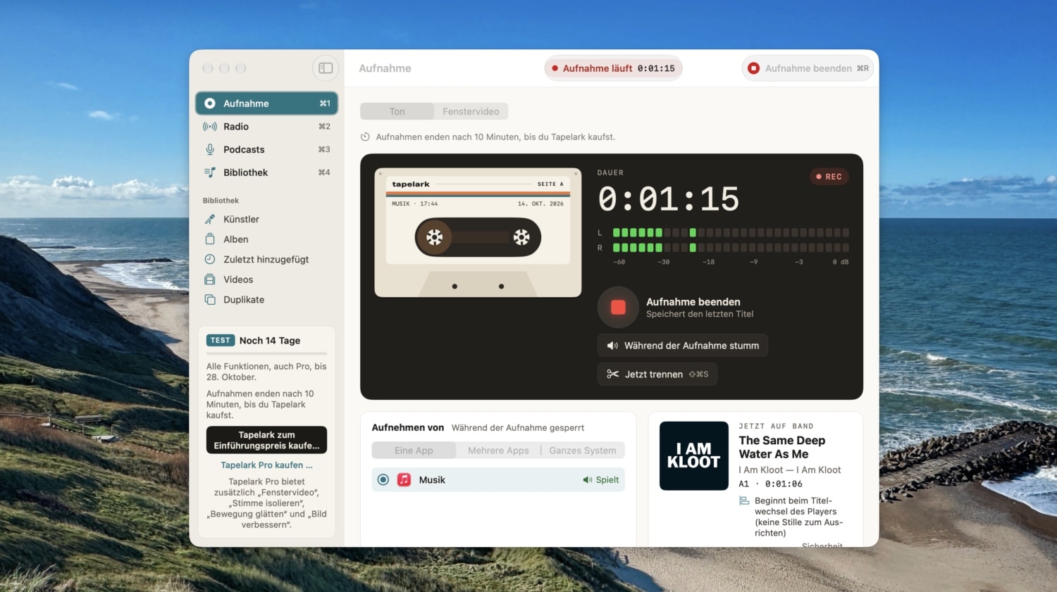 <span class="entry-title-primary">Tapelark: Diese Mac-App nimmt alles auf, was der Mac gerade abspielt</span> <span class="entry-subtitle">Zum Start mit Rabatt kaufen</span>